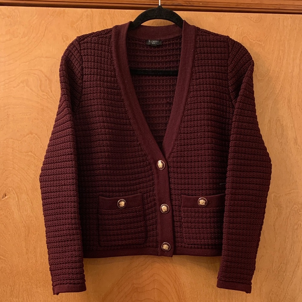 Talbots Deep Red Knit Sweater